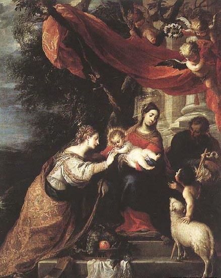 CEREZO, Mateo The Mystic Marriage of St Catherine oil painting picture
